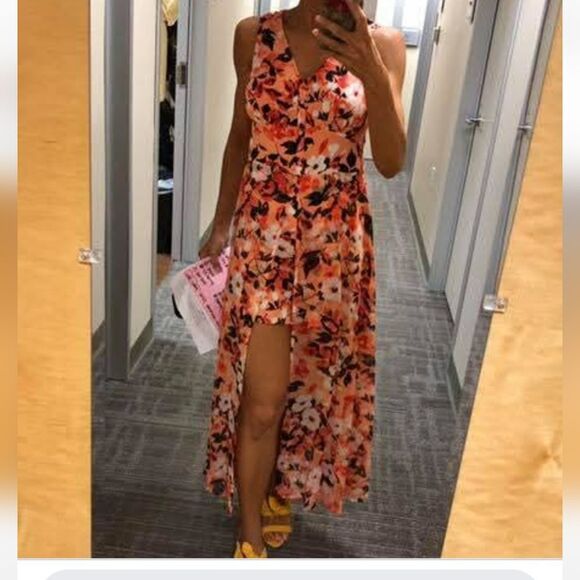 BRAND NEW DU JOUR  MAXI A-LINE SKIRT with ASYMMETRICAL SLIT DRESS - Picture 4 of 13